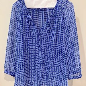 Sheer, multicolored summer blouse!!